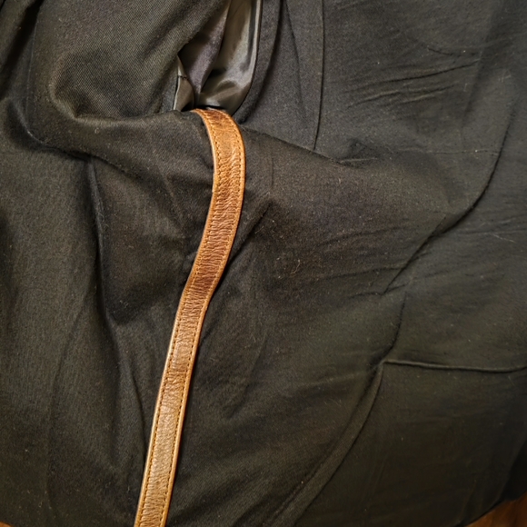 GAP Men's Rich Brown Leather Field Jacket M 21" P2P 24" L - Picture 9 of 11